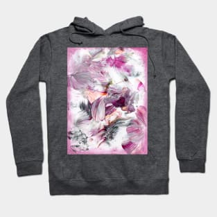 abstract pink splash Hoodie